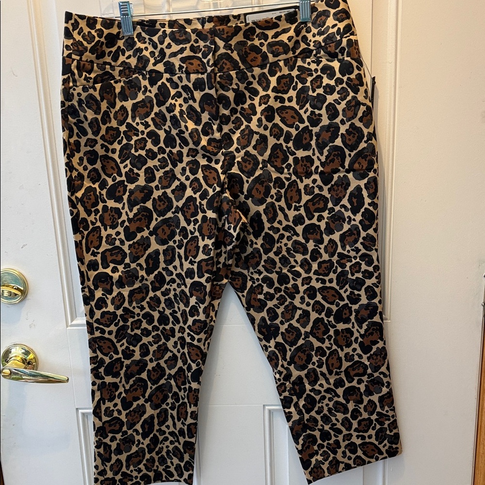 Worthington Leopard Print Chinos in Tan and Black